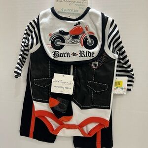 Starting Out Black and Red Motorcycle Bib